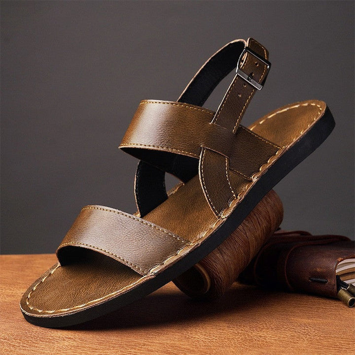 Women's Leather Flat Sandals