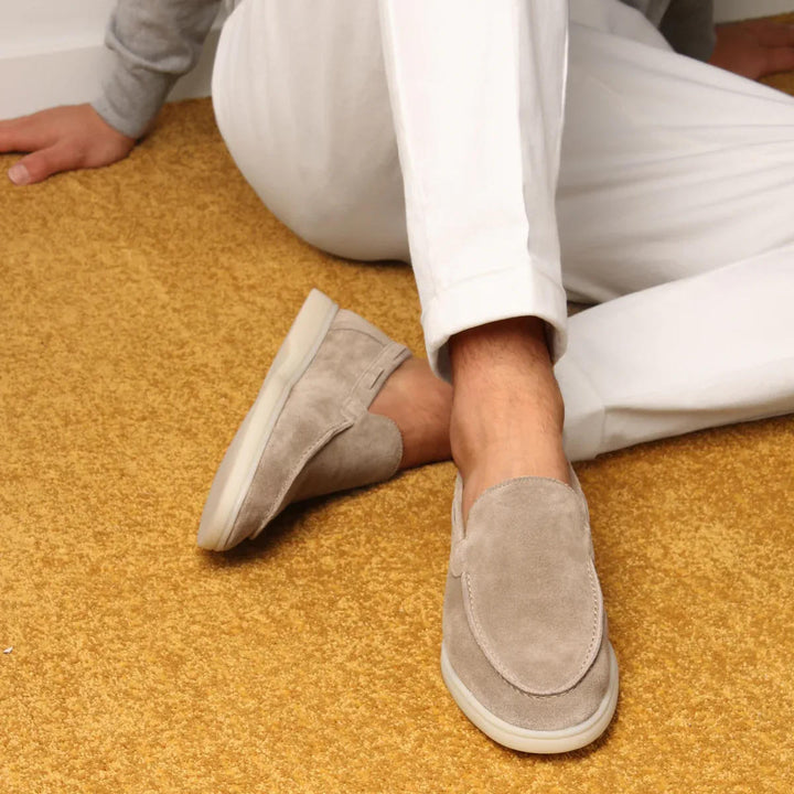 Men's Suede Yacht Loafers with Cushioned Insole