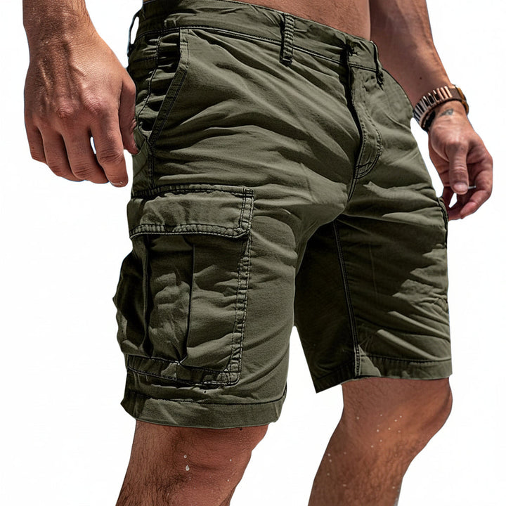 Men's Cotton Cargo Shorts with Flap Pockets