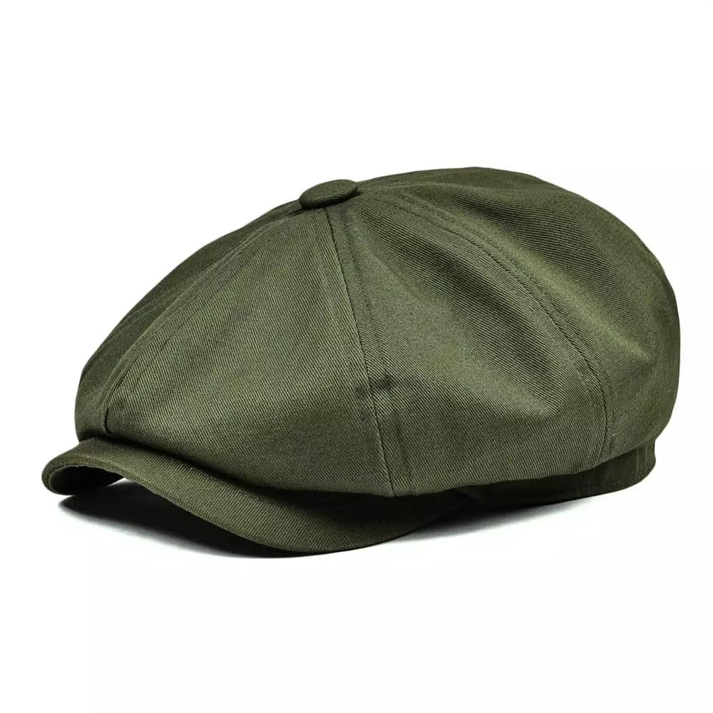 Men's Twill Newsboy Cap in a Structured Fit