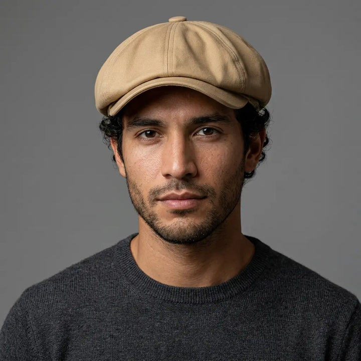 Men's Twill Newsboy Cap in a Structured Fit