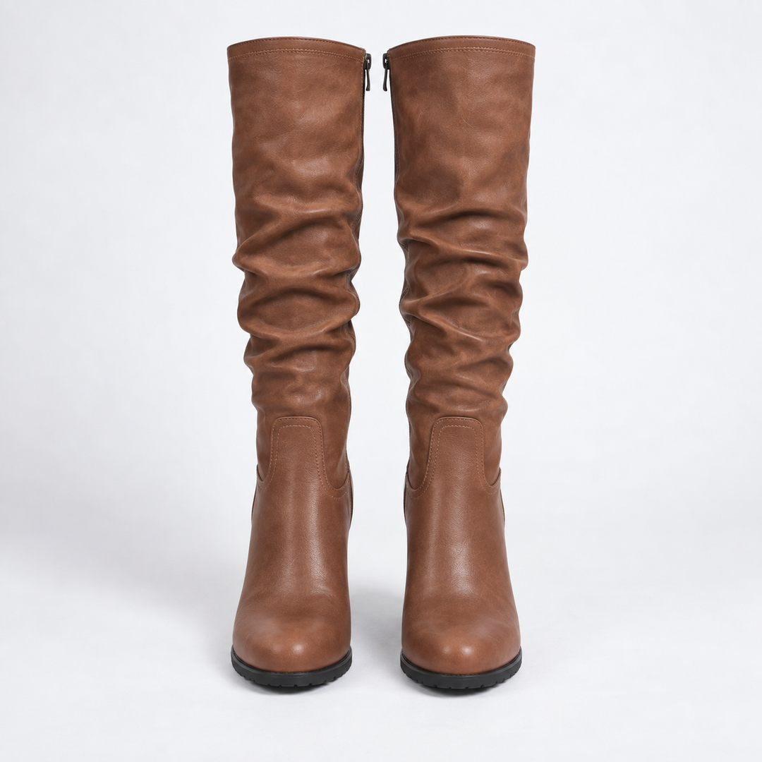 Women's Knee High Boots with Block Heel