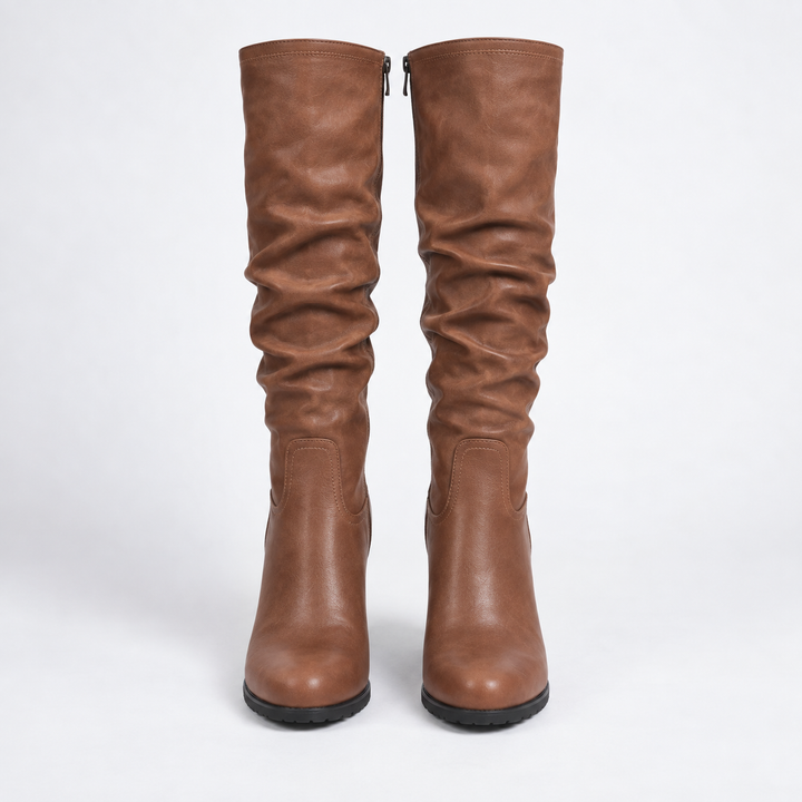 Women's Knee High Boots with Block Heel