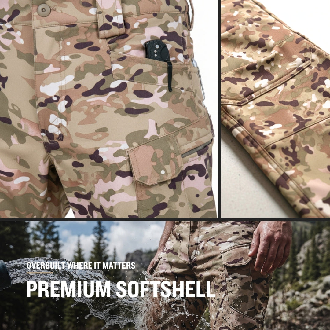 Men's Camo Cargo Pants with Multi Pockets
