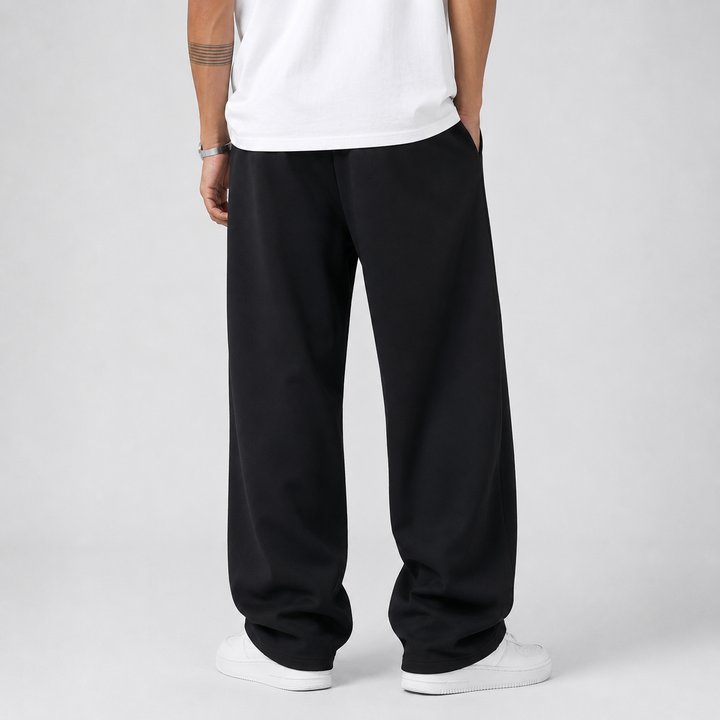 Men's Thick Knit Jogger Pants with Drawstring Waist