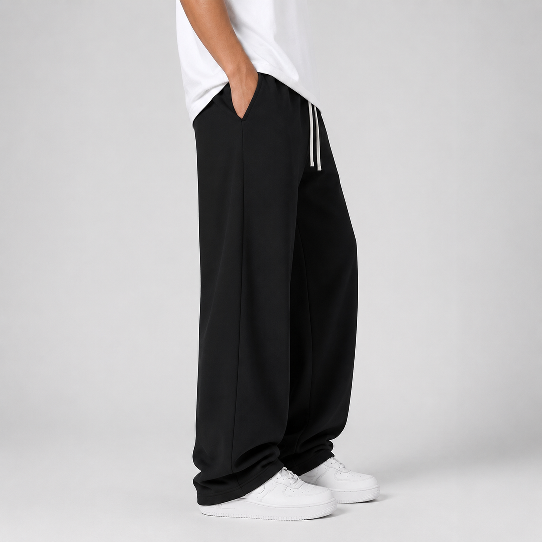 Men's Thick Knit Jogger Pants with Drawstring Waist