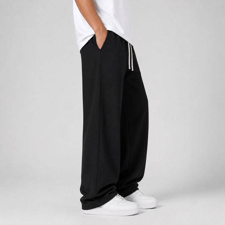 Men's Thick Knit Jogger Pants with Drawstring Waist