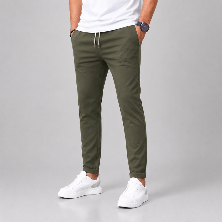 Men's Slim Fit Tapered Drawstring Pants