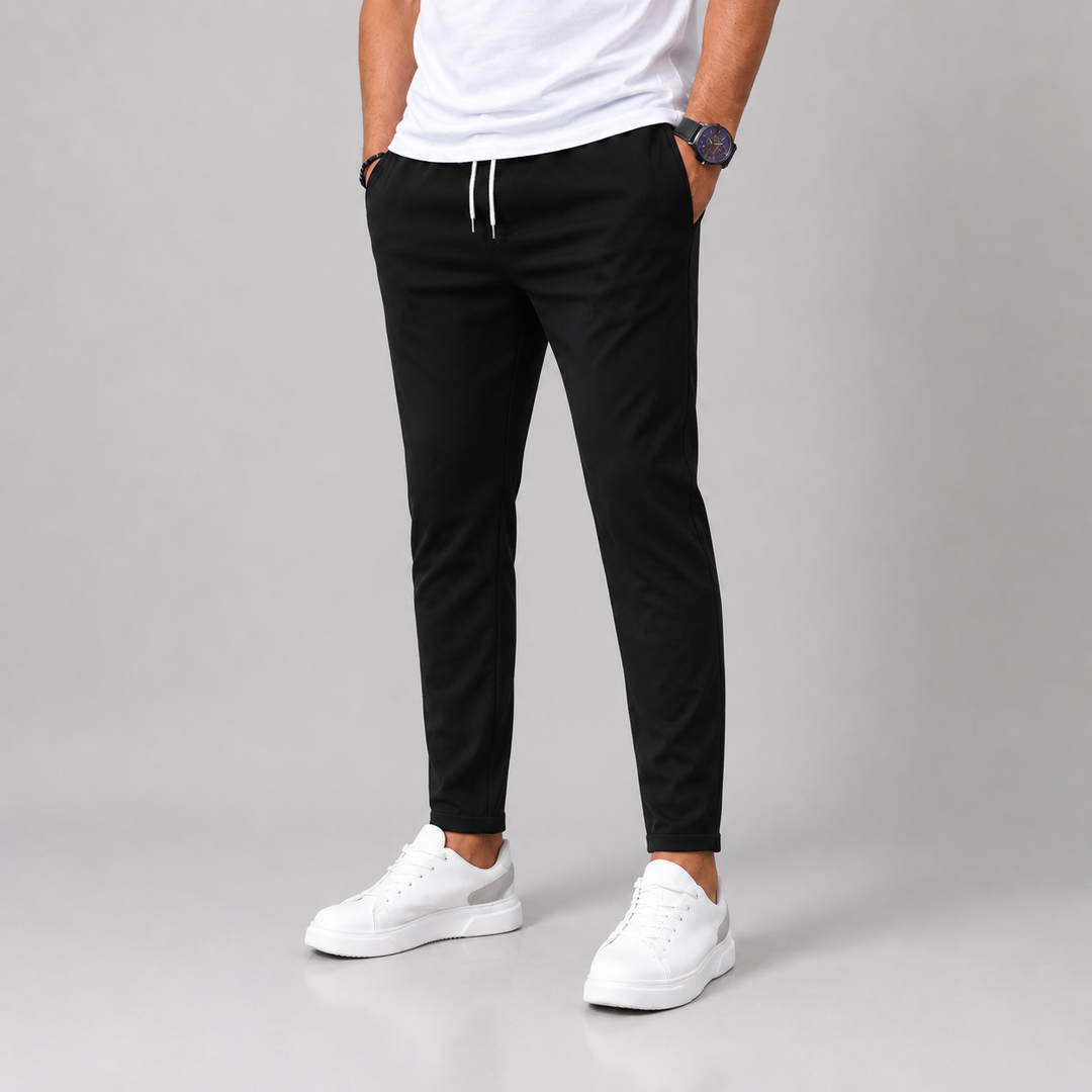 Men's Slim Fit Tapered Drawstring Pants