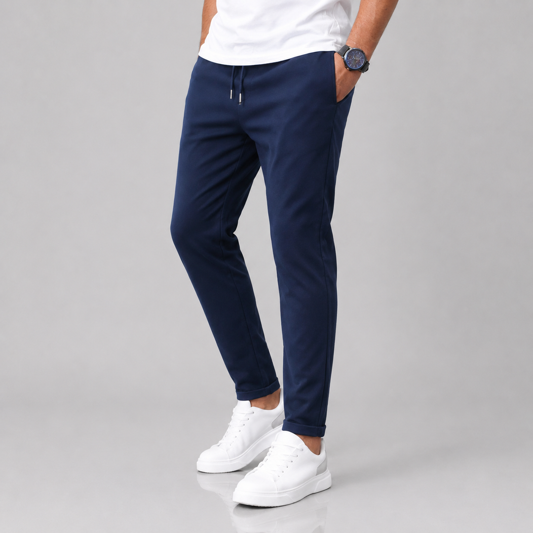 Men's Slim Fit Tapered Drawstring Pants