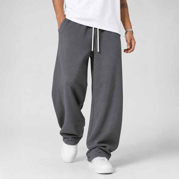 Men's Thick Knit Jogger Pants with Drawstring Waist