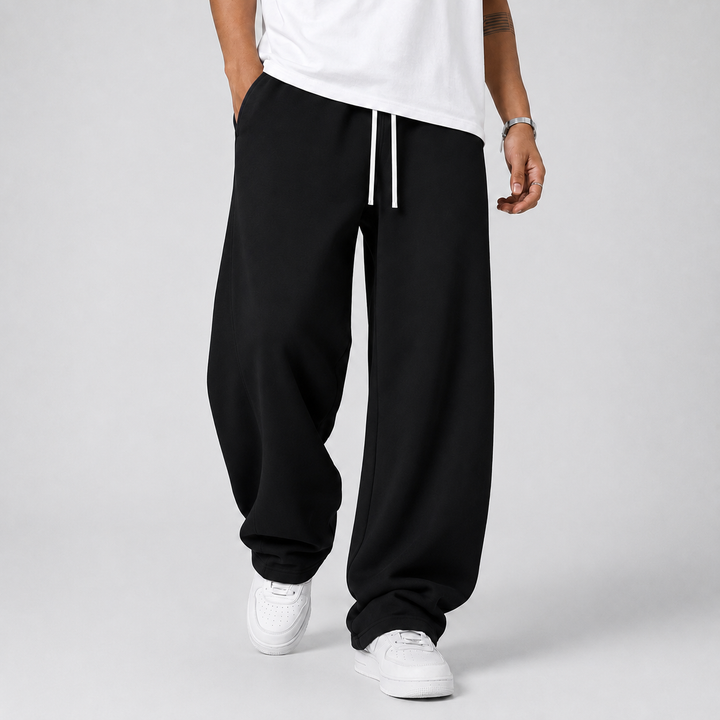 Men's Thick Knit Jogger Pants with Drawstring Waist