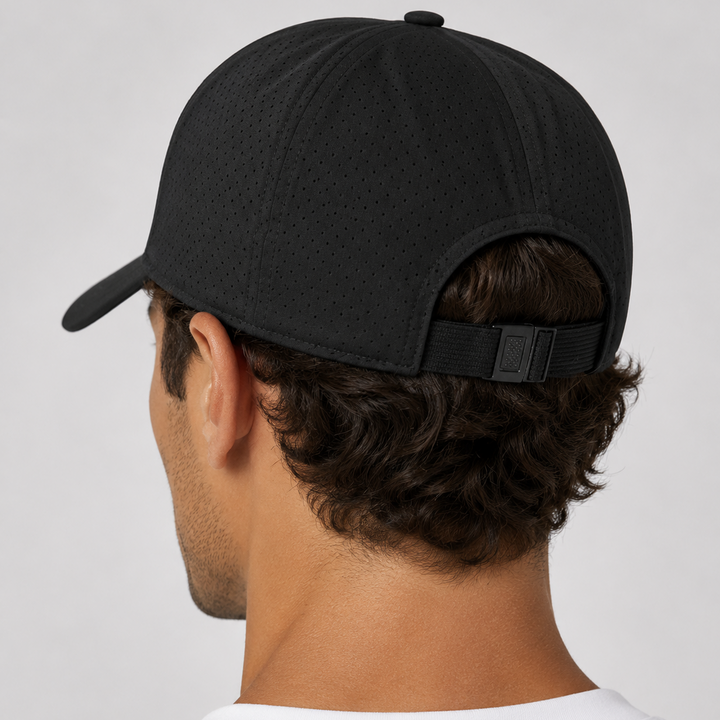 Perforated Breathable Baseball Cap with Adjustable Strap