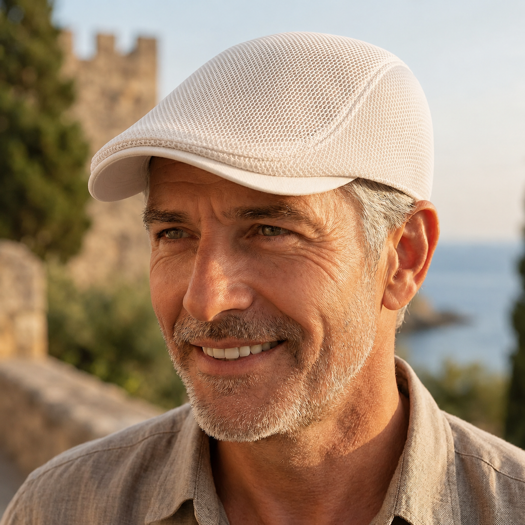 Men's Mesh Ventilated Flat Cap