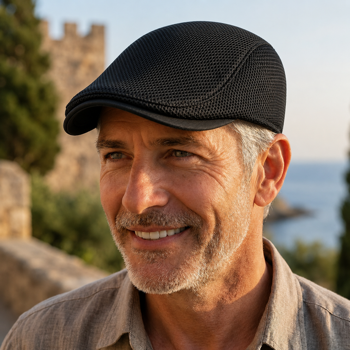 Men's Mesh Ventilated Flat Cap