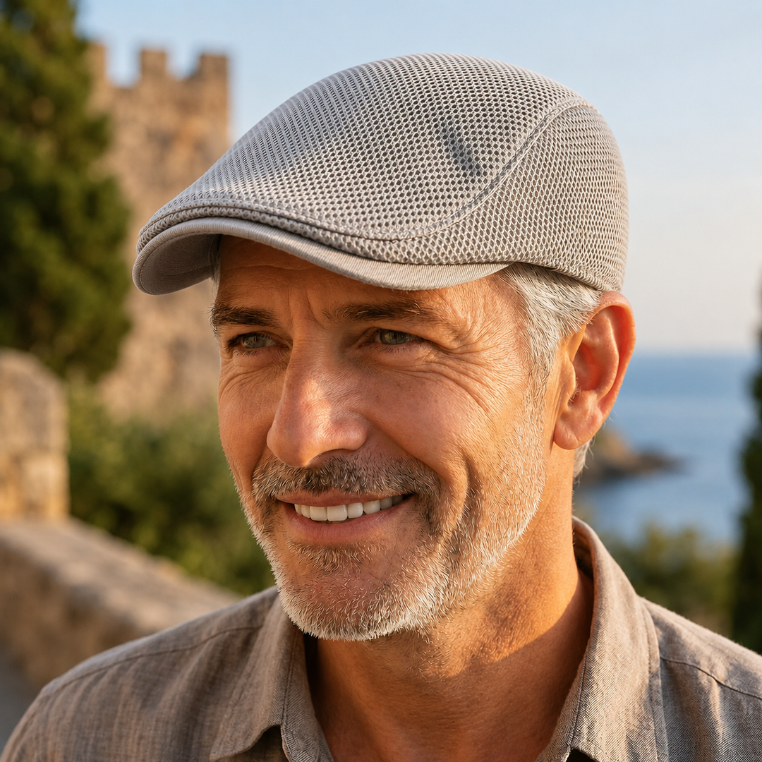 Men's Mesh Ventilated Flat Cap