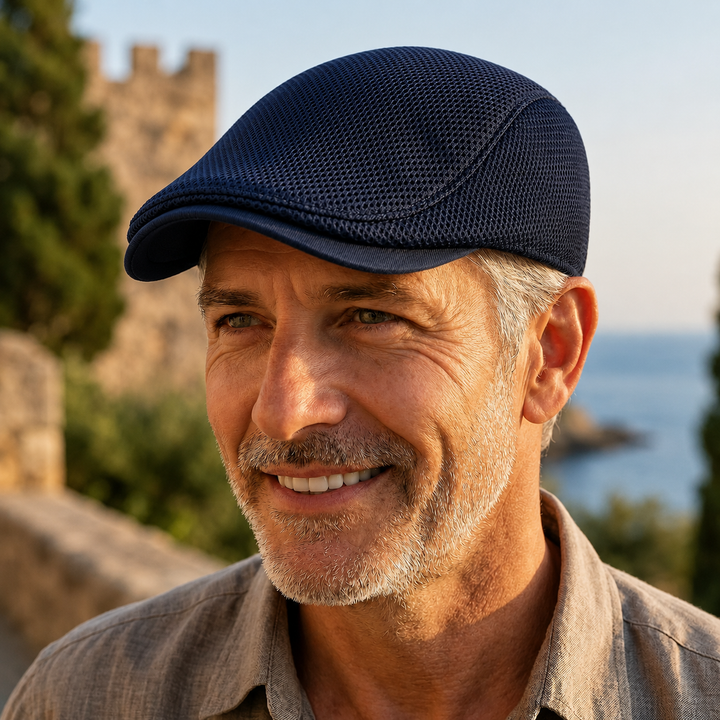 Men's Mesh Ventilated Flat Cap