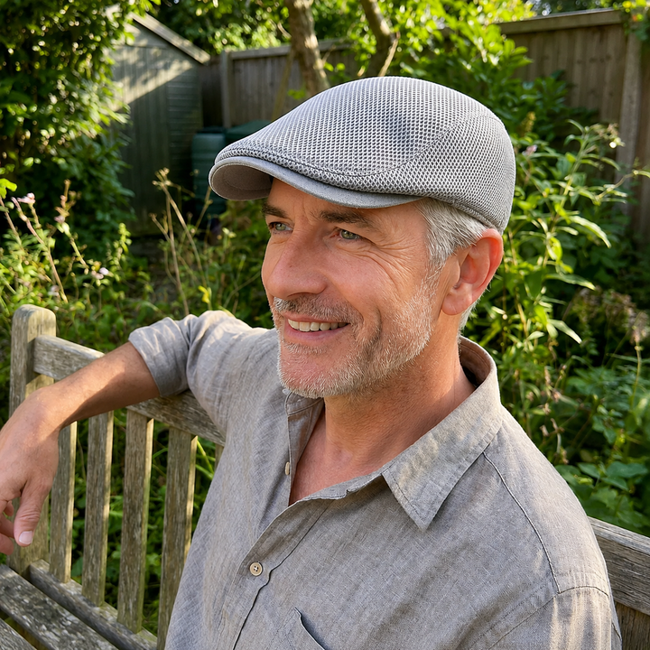 Men's Mesh Ventilated Flat Cap