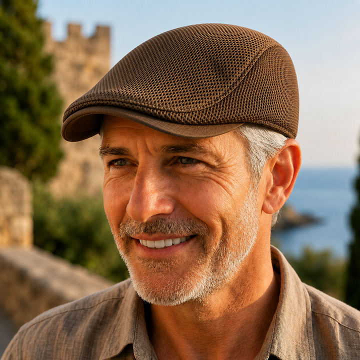 Men's Mesh Ventilated Flat Cap