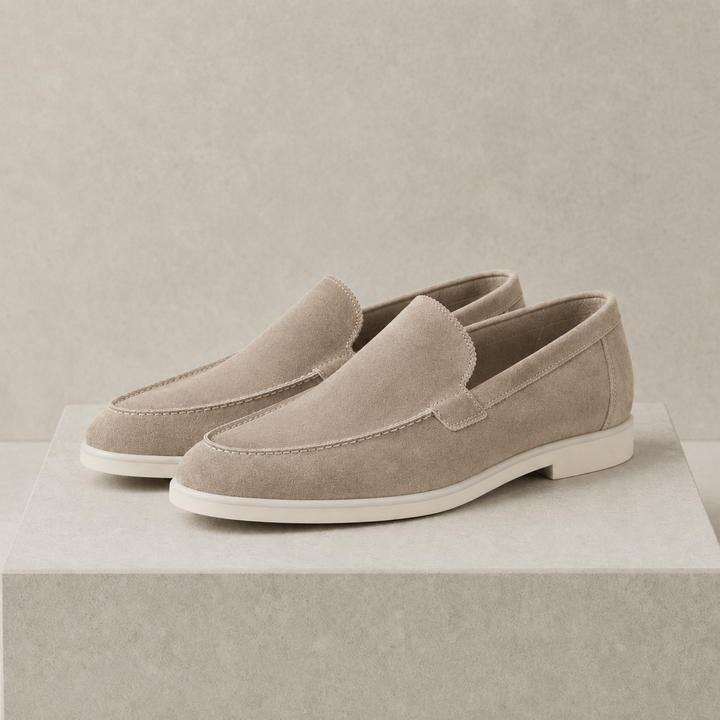 Men's Suede Slip-On Loafers with Padded Collar