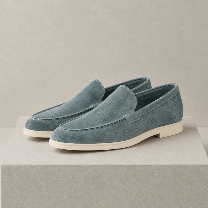 Men's Suede Slip-On Loafers with Padded Collar