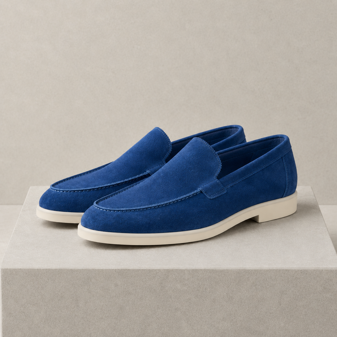Men's Suede Slip-On Loafers with Padded Collar