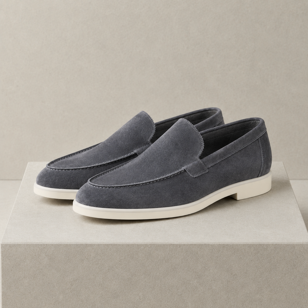 Men's Suede Slip-On Loafers with Padded Collar
