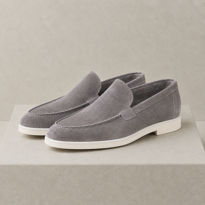 Men's Suede Slip-On Loafers with Padded Collar