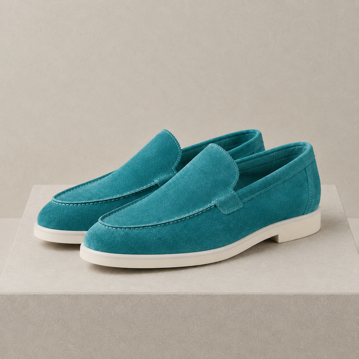 Men's Suede Slip-On Loafers with Padded Collar