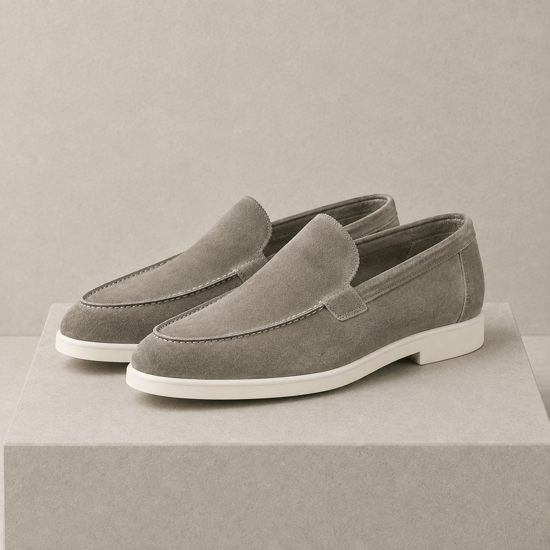 Men's Suede Slip-On Loafers with Padded Collar