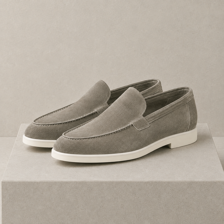 Men's Suede Slip-On Loafers with Padded Collar