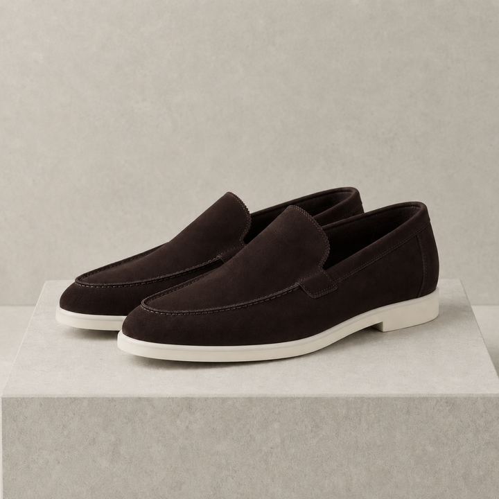 Men's Suede Slip-On Loafers with Padded Collar