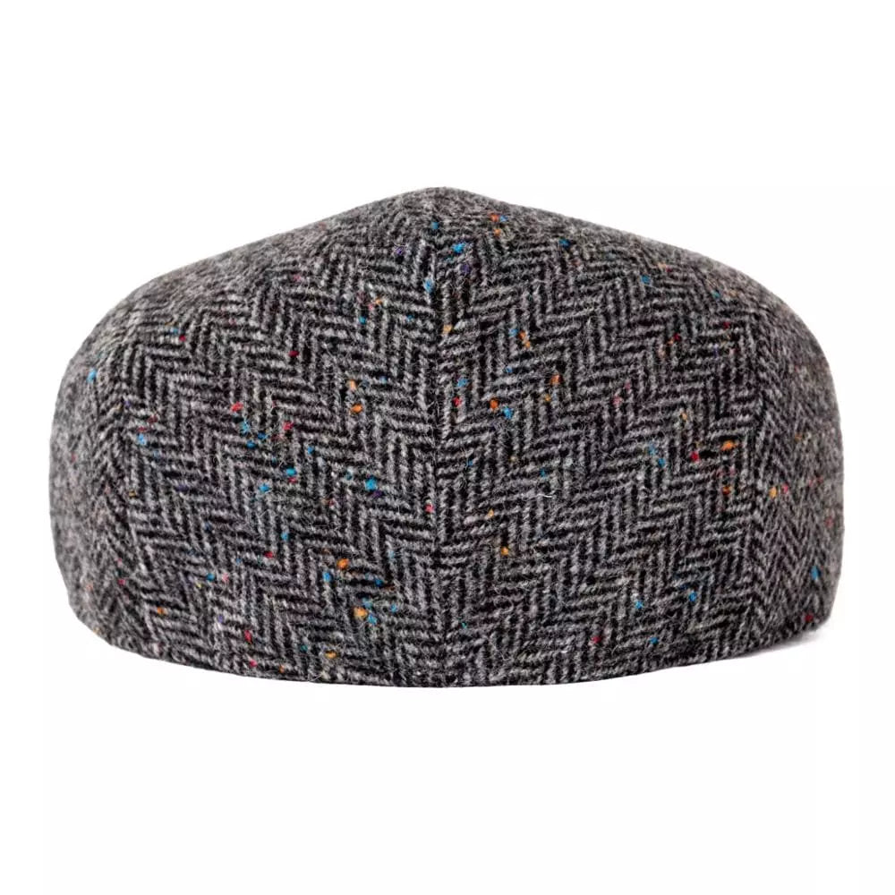 Men's Wool Herringbone Flat Cap