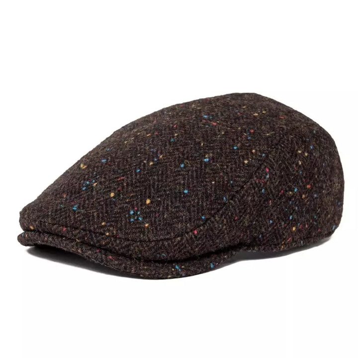 Men's Wool Herringbone Flat Cap
