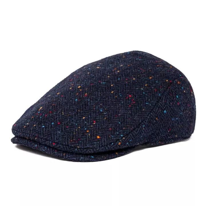 Men's Wool Herringbone Flat Cap