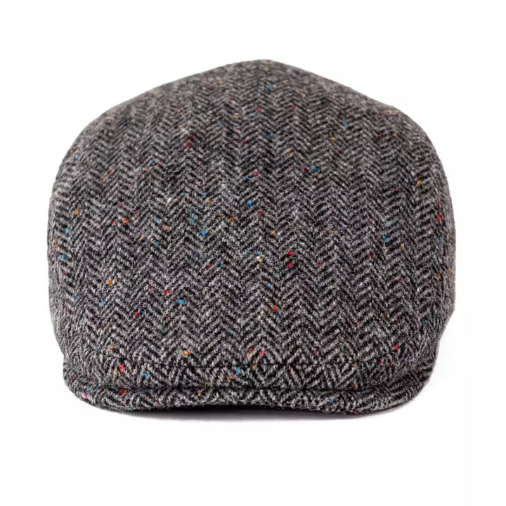 Men's Wool Herringbone Flat Cap