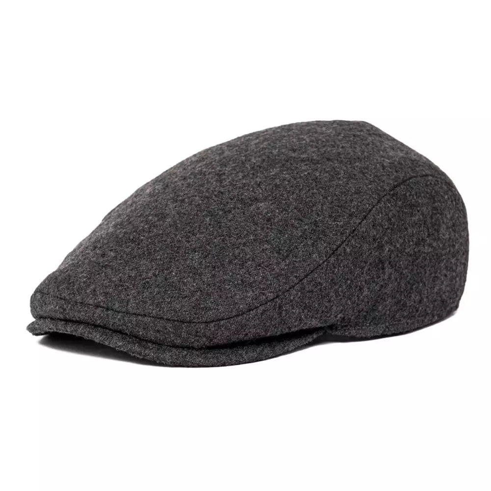 Men's Wool Herringbone Flat Cap
