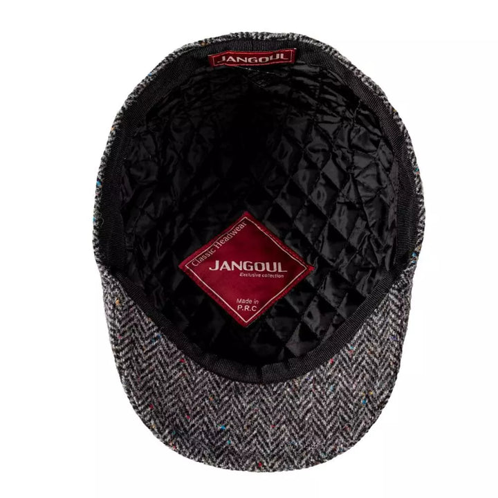 Men's Wool Herringbone Flat Cap