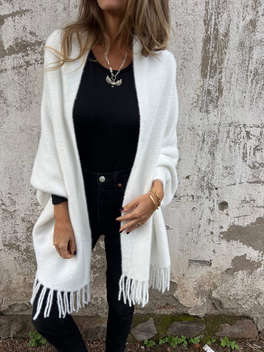 Soft Knit Fringe Cardigan