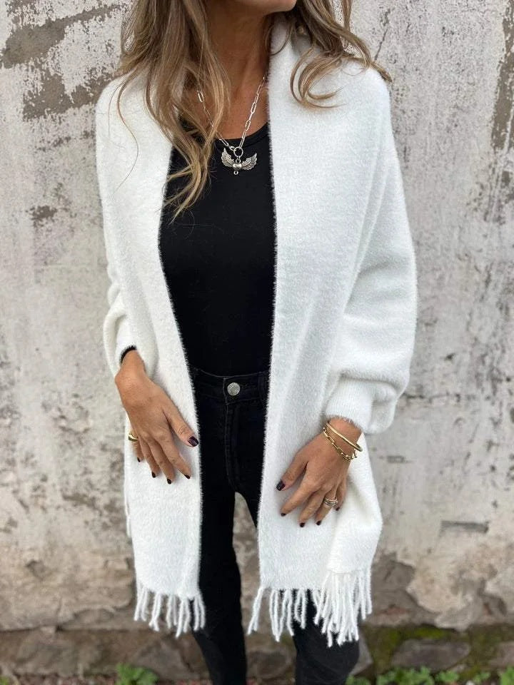 Soft Knit Fringe Cardigan