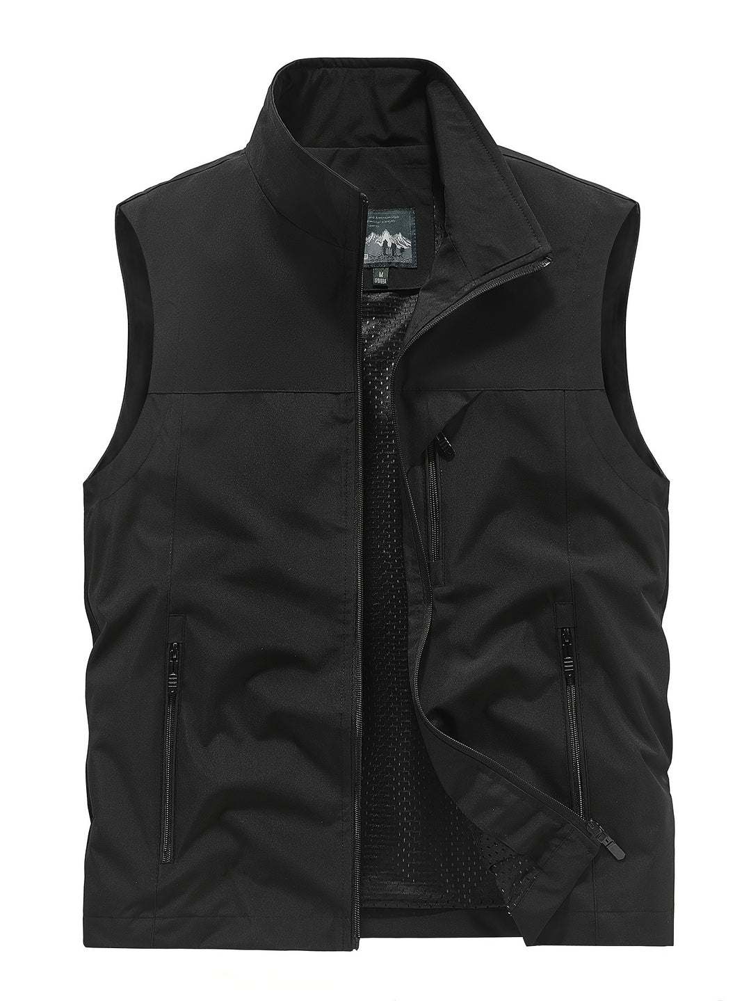 Men's Utility Vest with Multiple Zip Pockets