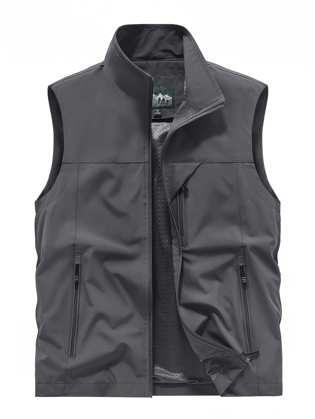 Men's Utility Vest with Multiple Zip Pockets