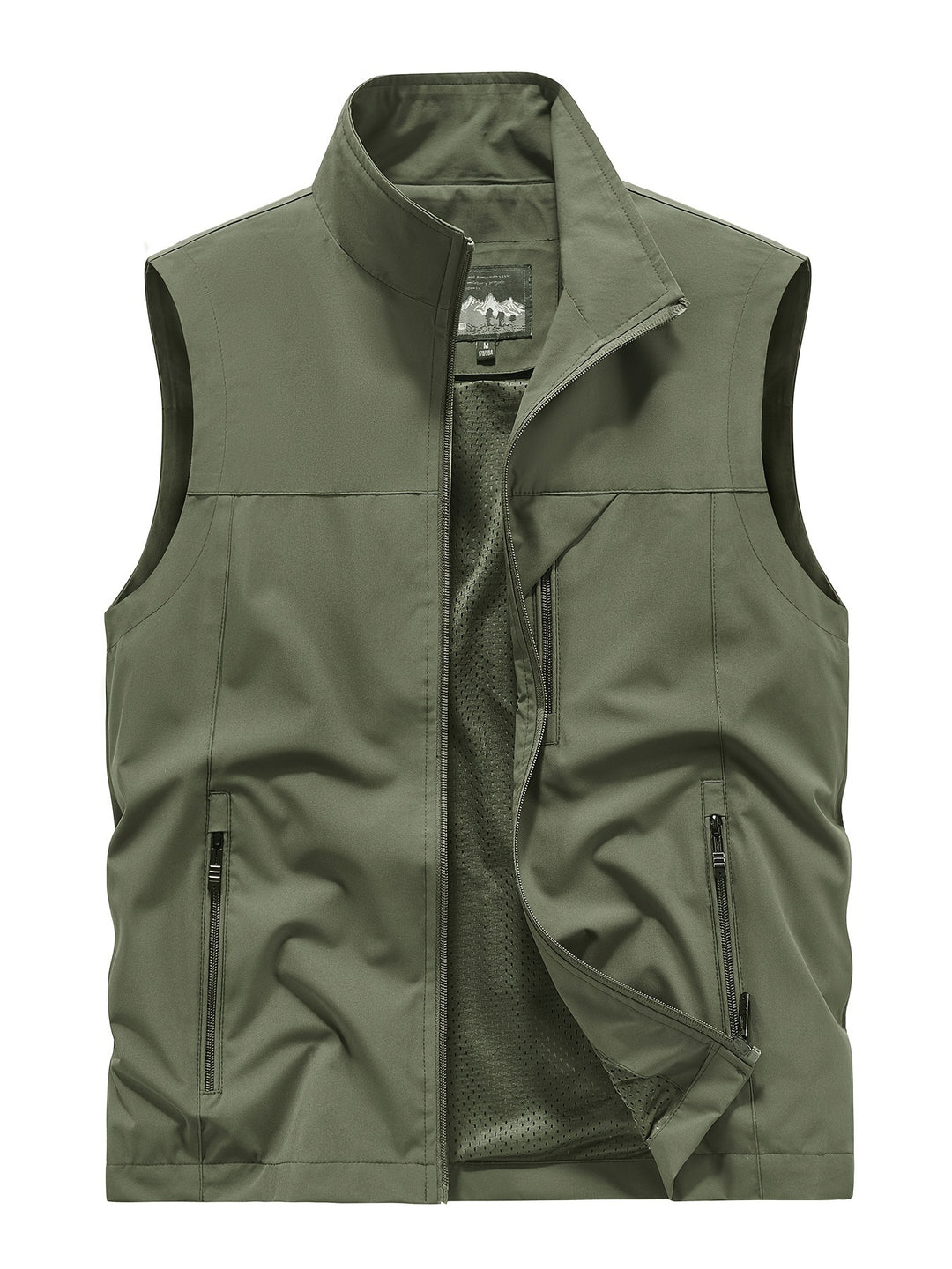 Men's Utility Vest with Multiple Zip Pockets