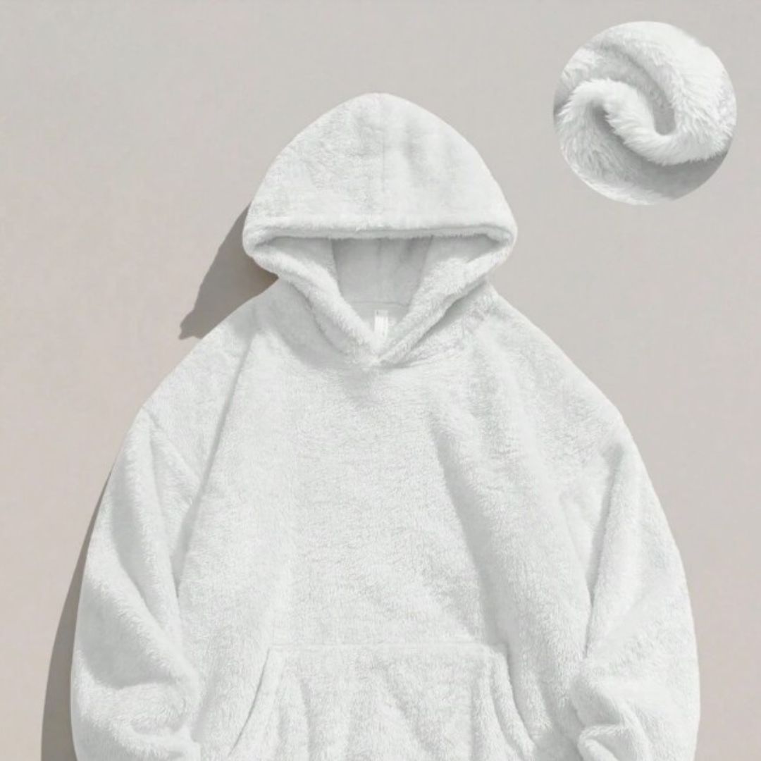 Oversized Fleece Hoodie with Kangaroo Pocket