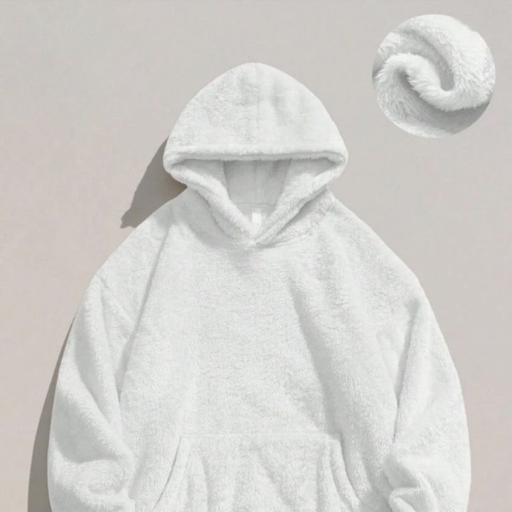 Oversized Fleece Hoodie with Kangaroo Pocket