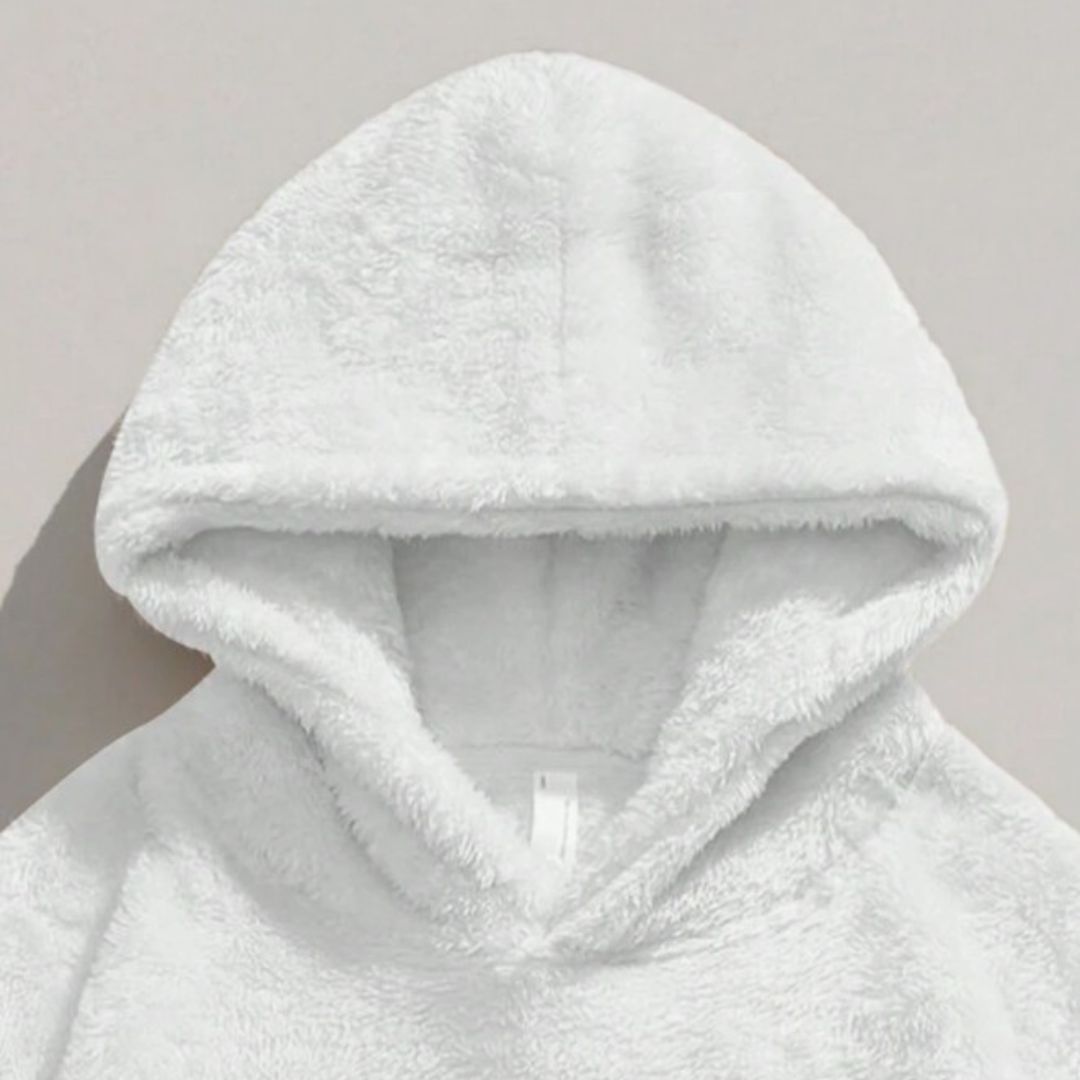 Oversized Fleece Hoodie with Kangaroo Pocket