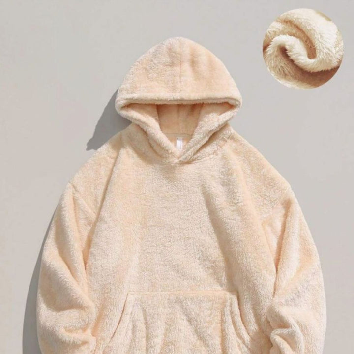Oversized Fleece Hoodie with Kangaroo Pocket