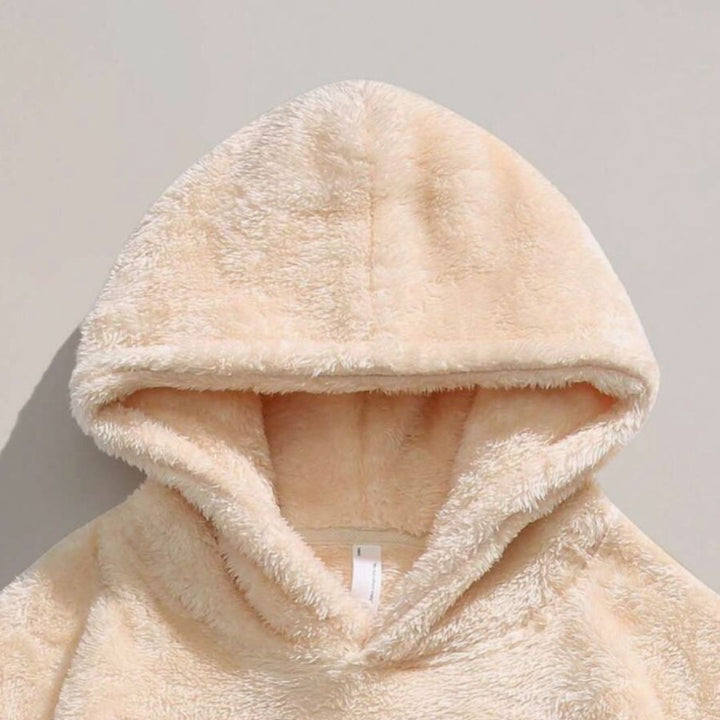 Oversized Fleece Hoodie with Kangaroo Pocket