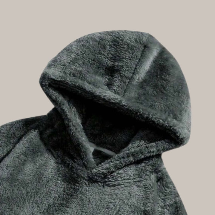 Oversized Fleece Hoodie with Kangaroo Pocket