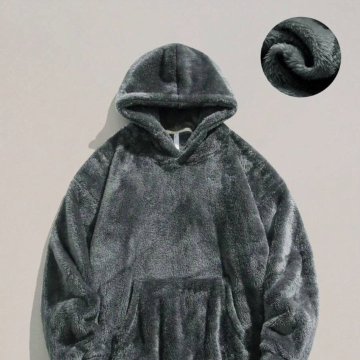 Oversized Fleece Hoodie with Kangaroo Pocket